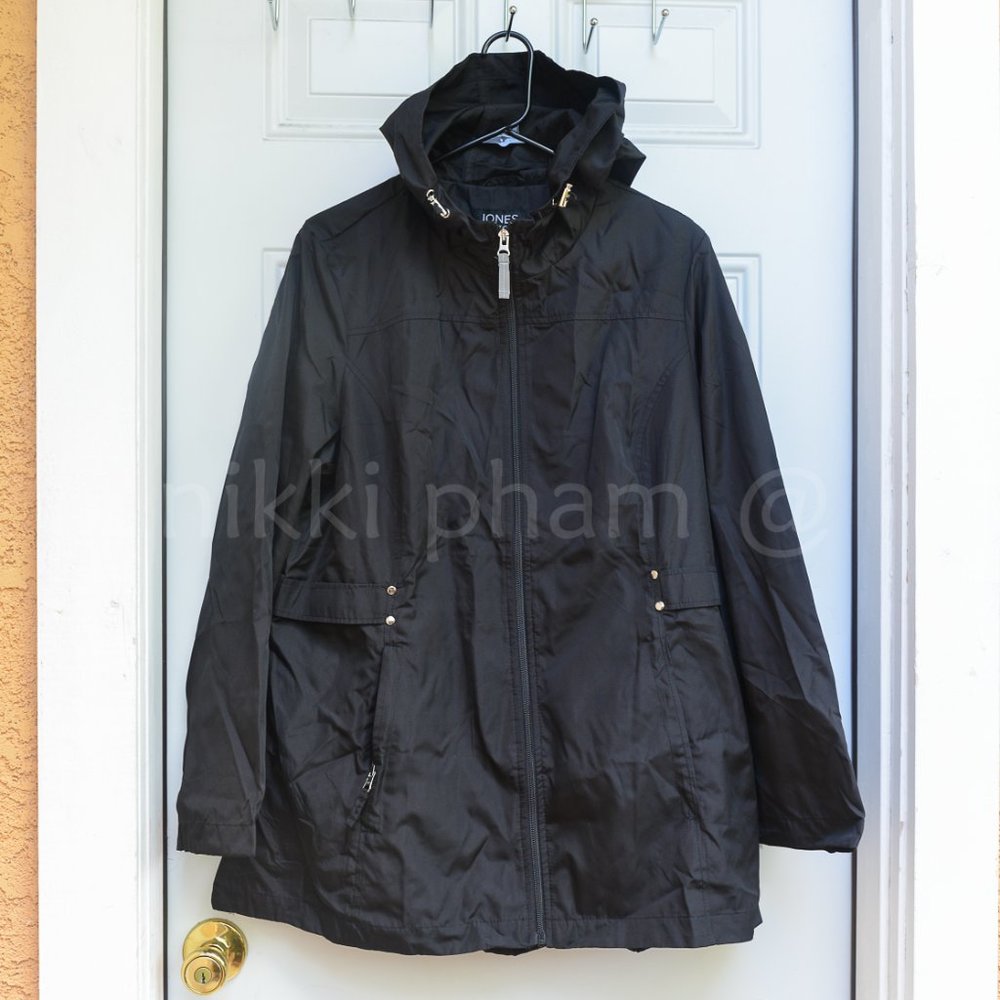 Jones New York Ladies' Parka in a Pocket in Black size XL - Picture 1 of 9